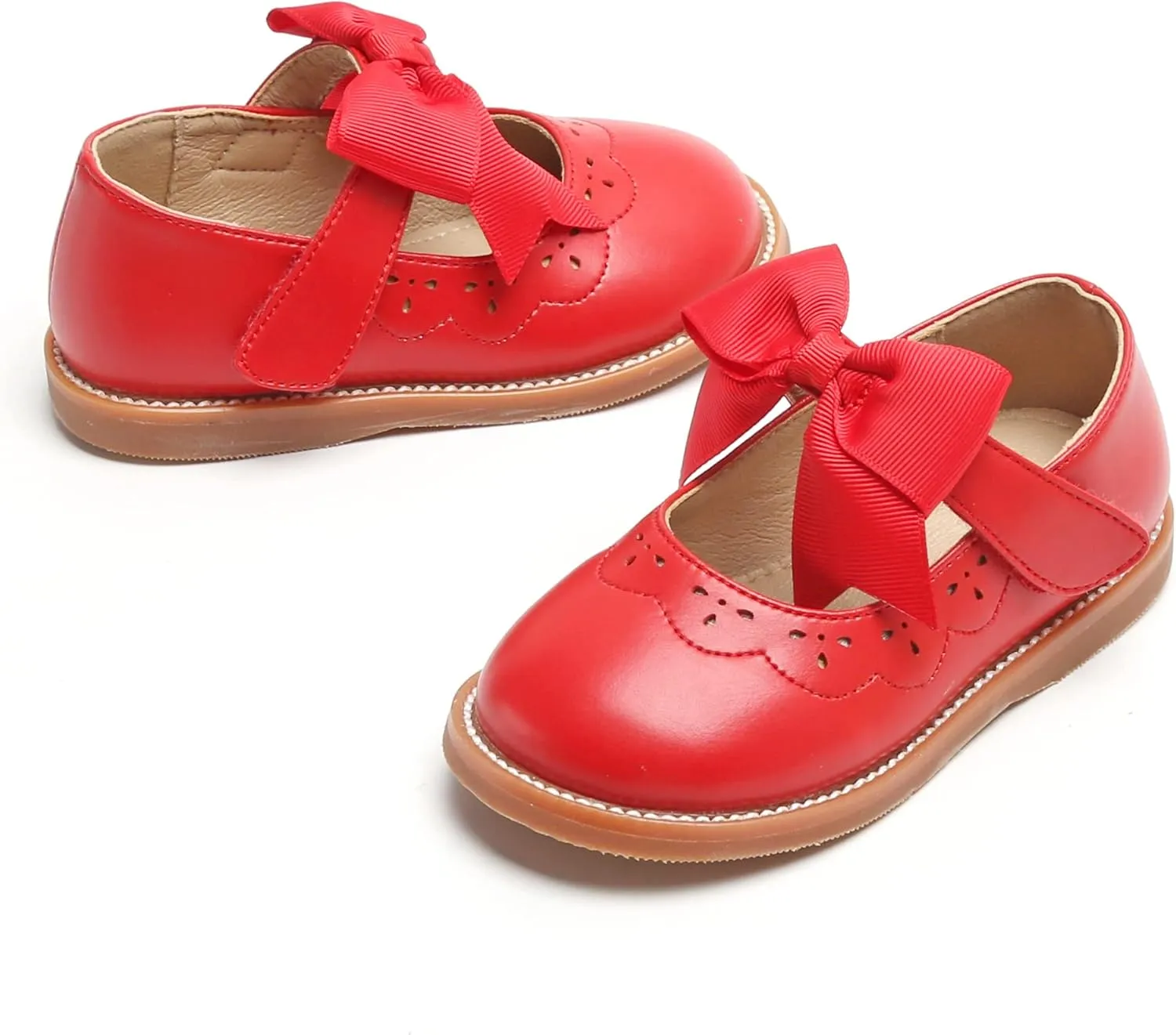 Todder Little Girls Oxford Shoes Mary Jane T-Strap School Uniform Party Dress Flat Shoes