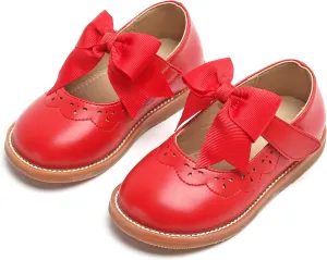 Todder Little Girls Oxford Shoes Mary Jane T-Strap School Uniform Party Dress Flat Shoes