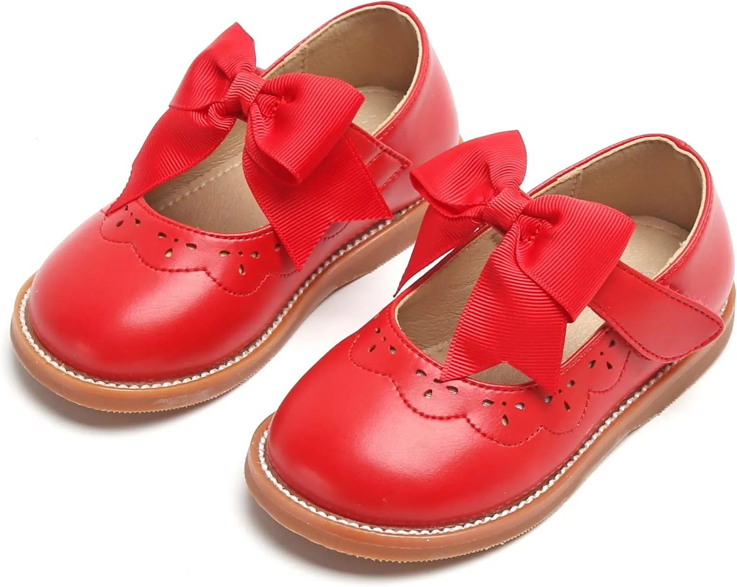 Todder Little Girls Oxford Shoes Mary Jane T-Strap School Uniform Party Dress Flat Shoes