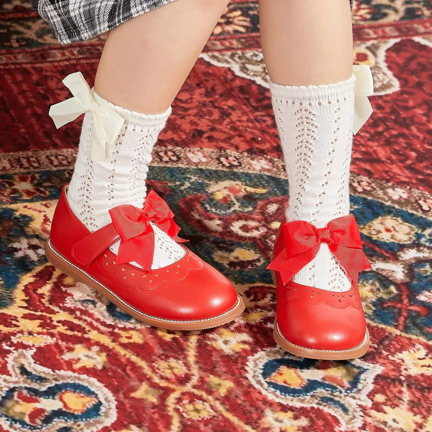 Todder Little Girls Oxford Shoes Mary Jane T-Strap School Uniform Party Dress Flat Shoes