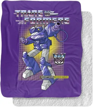 Transformers Shockwave Silky Touch Sherpa Back Super Soft Throw Blanket