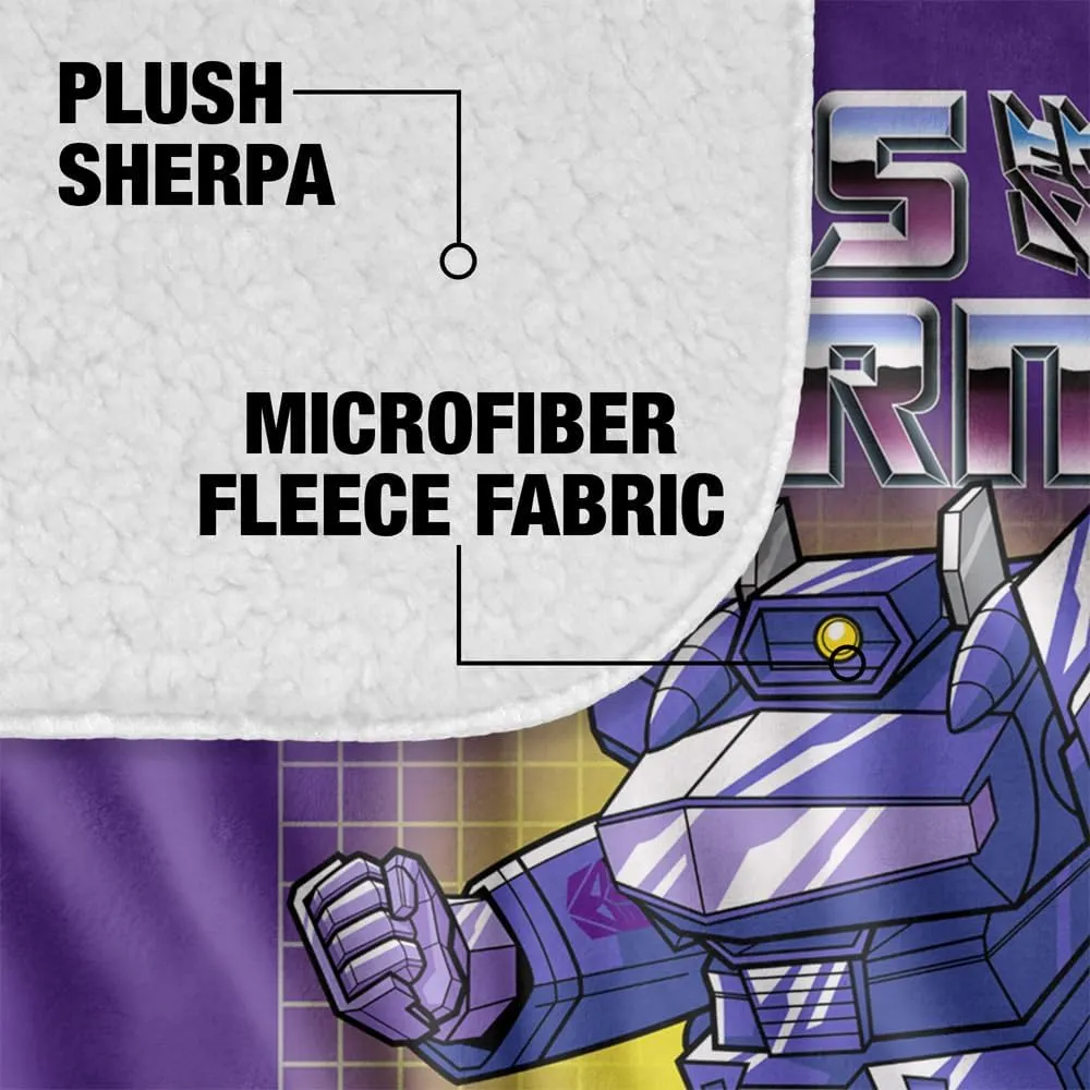 Transformers Shockwave Silky Touch Sherpa Back Super Soft Throw Blanket