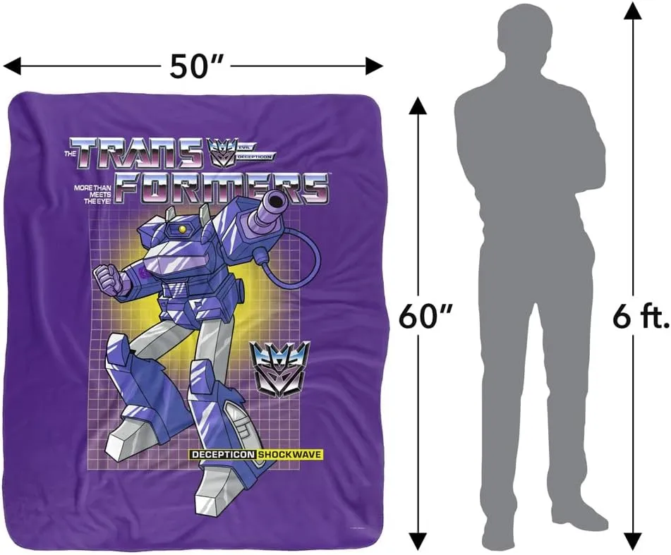 Transformers Shockwave Silky Touch Sherpa Back Super Soft Throw Blanket