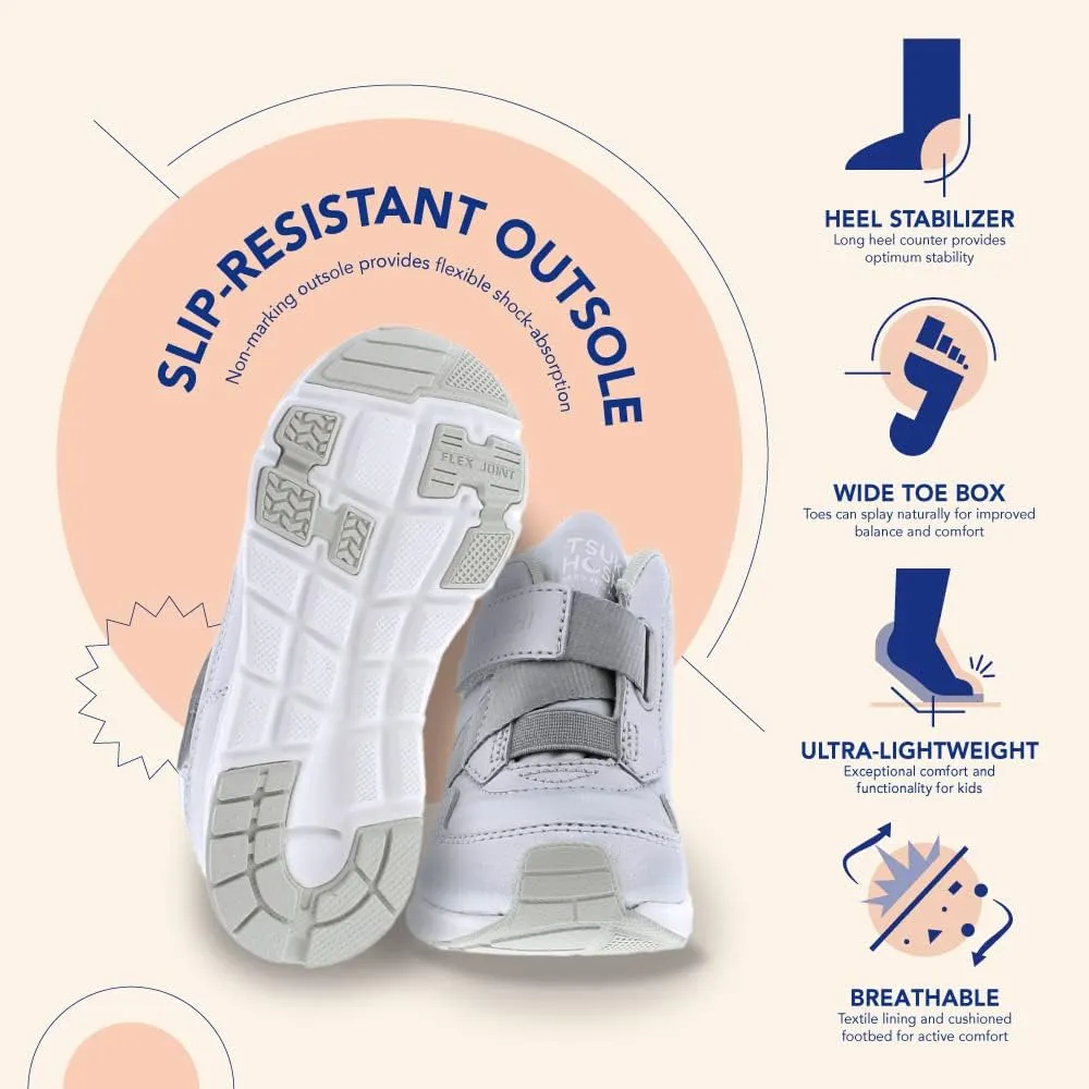 TSUKIHOSHI 7510 Tokyo Waterproof Strap-Closure Machine-Washable Child Sneaker Shoe with Wide Toe Box and Slip-Resistant, Non-Marking Outsole - for Toddlers and Little Kids, Ages 1-8
