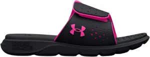 Under Armour Women's Ignite Pro Slide, (002) Black/Black/Rebel Pink, 9, US