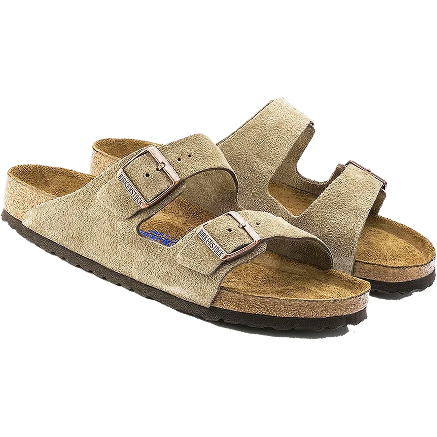 Unisex Birkenstock Arizona Soft Footbed Taupe Suede