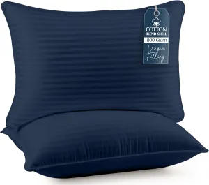 Utopia Bedding Bed Pillows for Sleeping Queen Size (Navy), Set of 2, Cooling Hotel Quality, for Back, Stomach or Side Sleepers