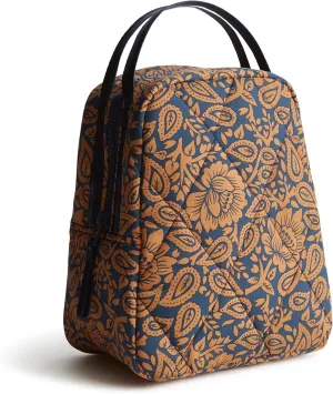 Vera Bradley Featherweight Lunch Bag, Lotus Montage Roasted Pecan