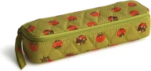 Vera Bradley Premium Cotton Travel Pill Case, Tiny Tomatoes Palm
