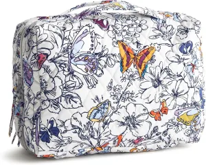 Vera Bradley Women's Premium Cotton Lay Flat Travel Organizer, Wing   Bloom, One Size