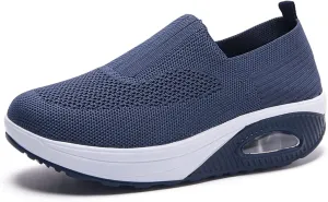 Veroders Women's Working Nurse Shoes Platform Walking Sneakers Wedges Orthotic