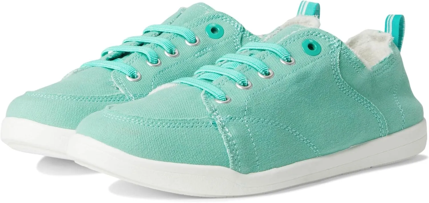 VIONIC Women's Pismo Sneaker, Aqua Green Canvas, 5 Wide