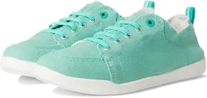VIONIC Women's Pismo Sneaker, Aqua Green Canvas, 5 Wide