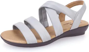 VJH confort Women’s Flat Sandals, Soft Straps Slip-on Open Toe Light Weight Elastic Slingback Comfort Casual Walking Sandals