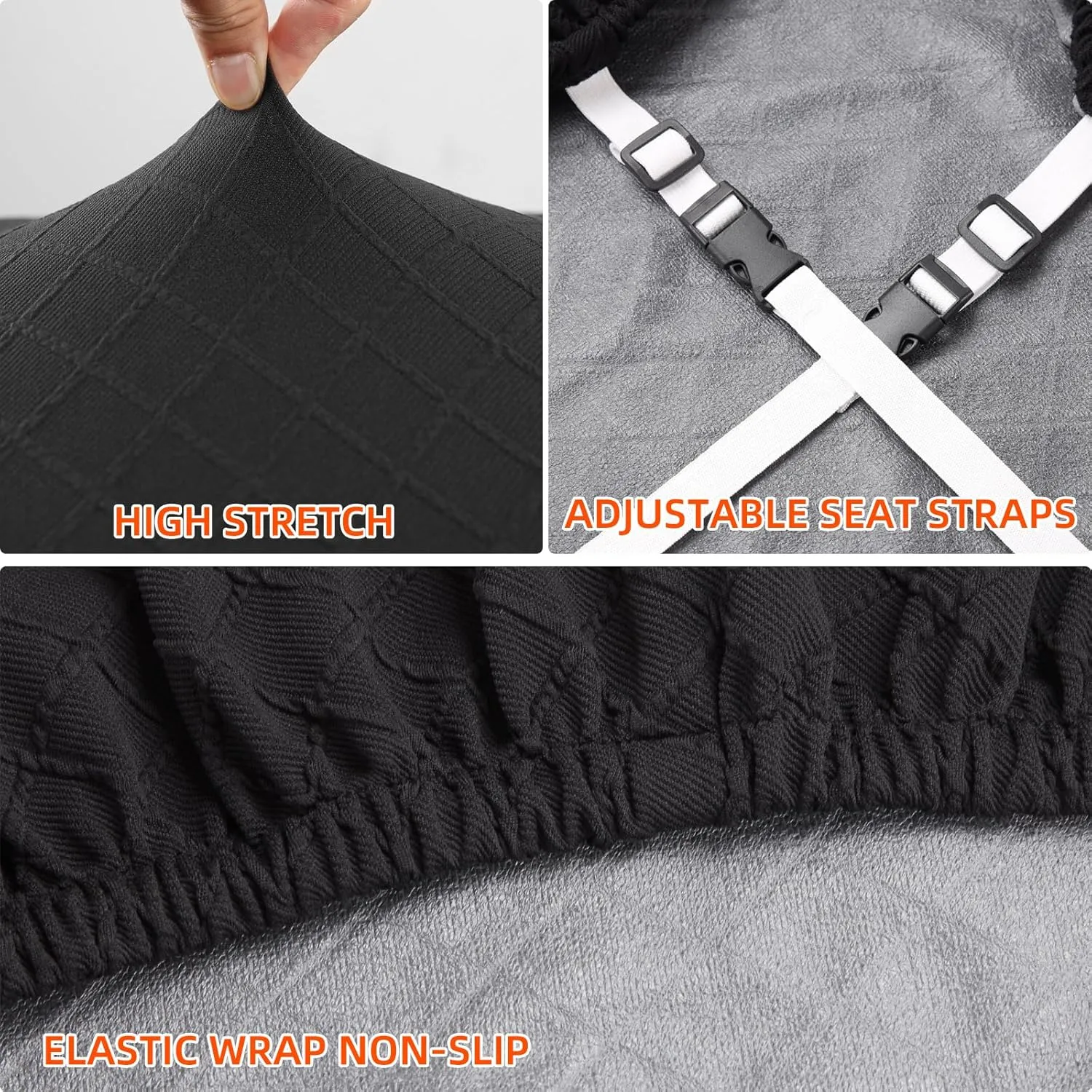 Waterproof Couch Cushion Covers, Stretch Individual Sofa Seat Cover for Cushion Couch, Replacement Cushion Slipcovers for Chair Loveseat Sofa Cushion Outdoor Patio Furniture Protector
