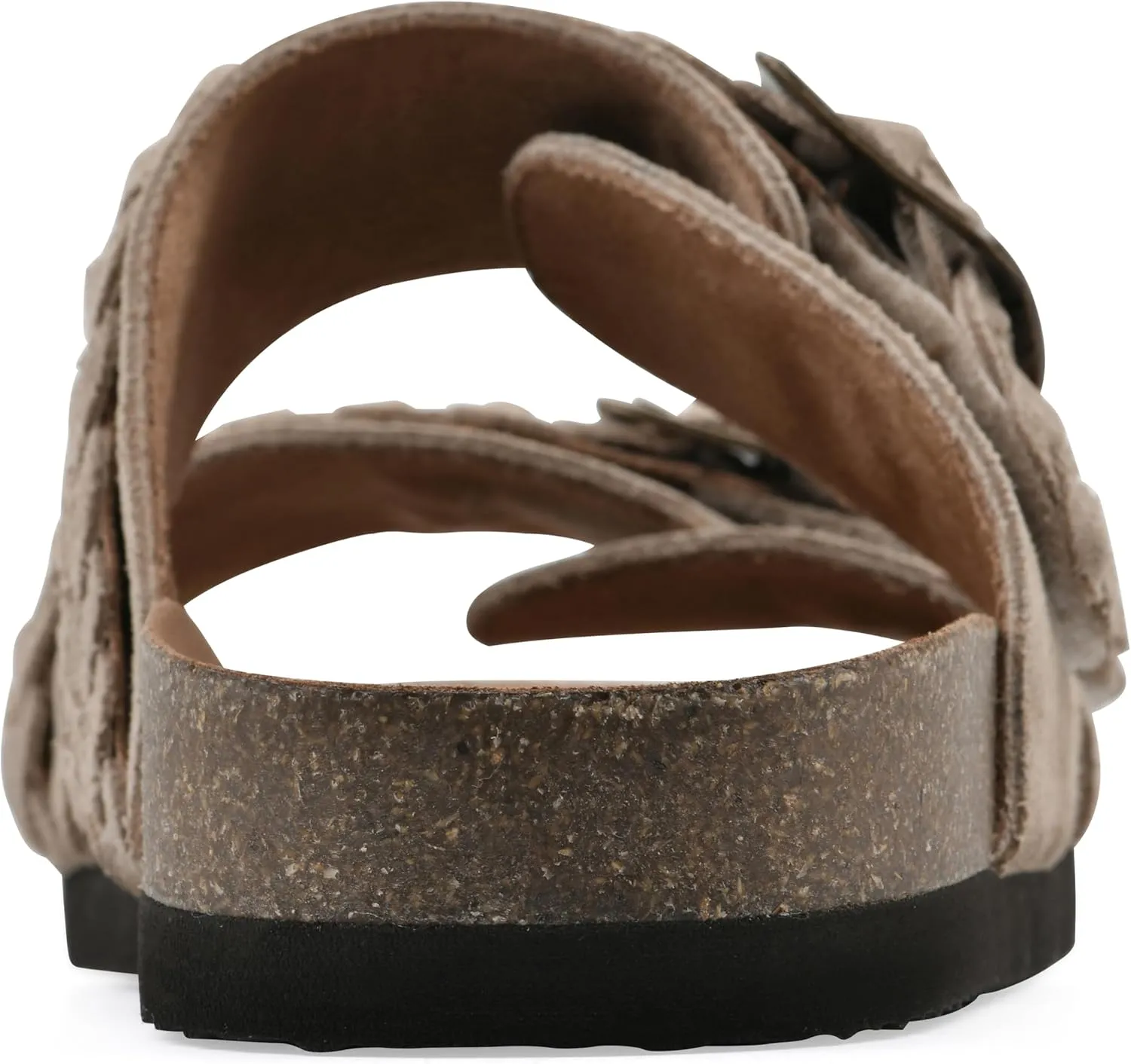 WHITE MOUNTAIN Women's Hey Hey Braided Double-Buckle Signature Comfort-Molded Footbed Sandal