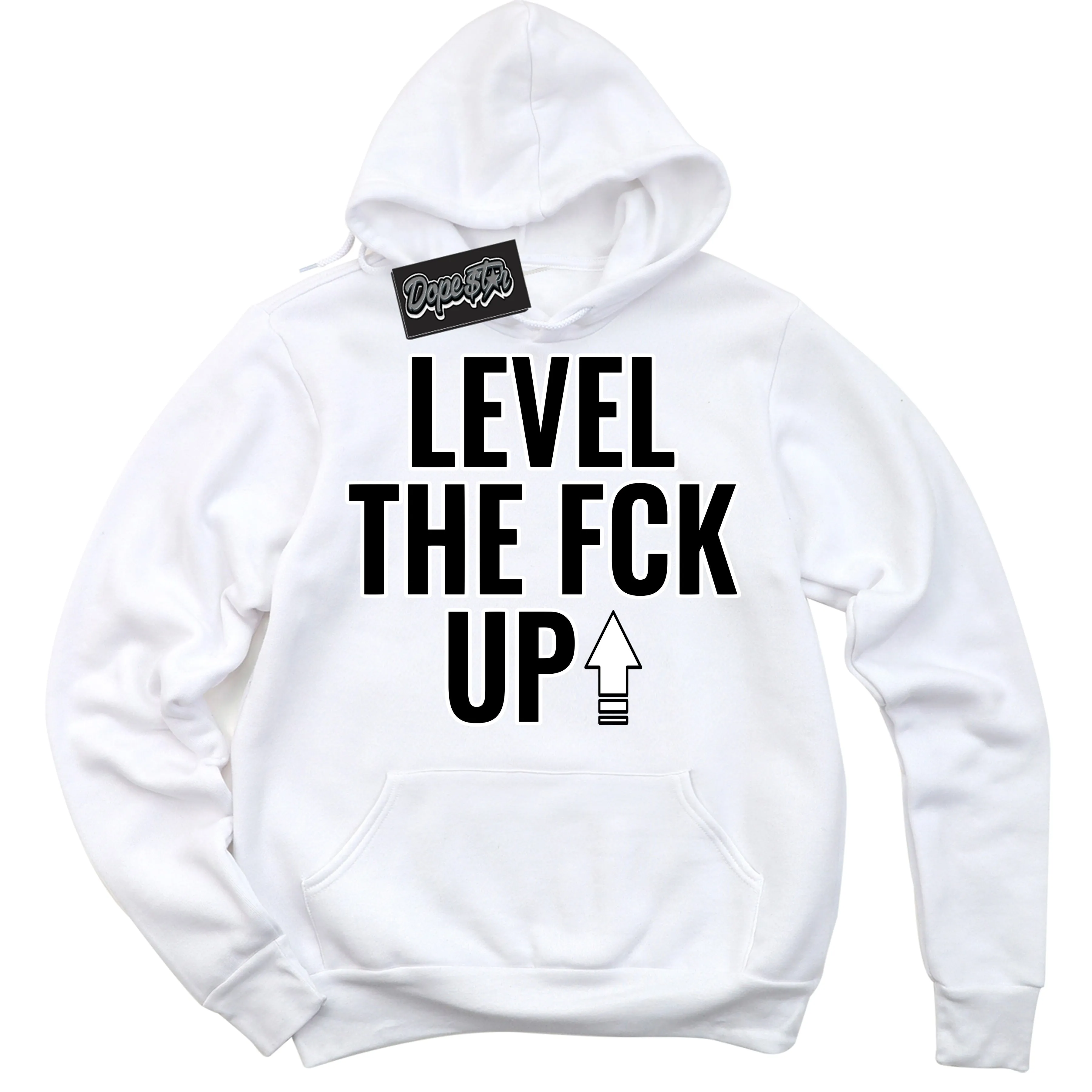 White Thunder 4s Sneaker Hoodie Level The Fck Up Graphic