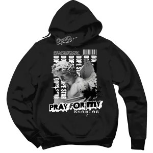 White Thunder 4s Sneaker Hoodie Pray Enemies Graphic