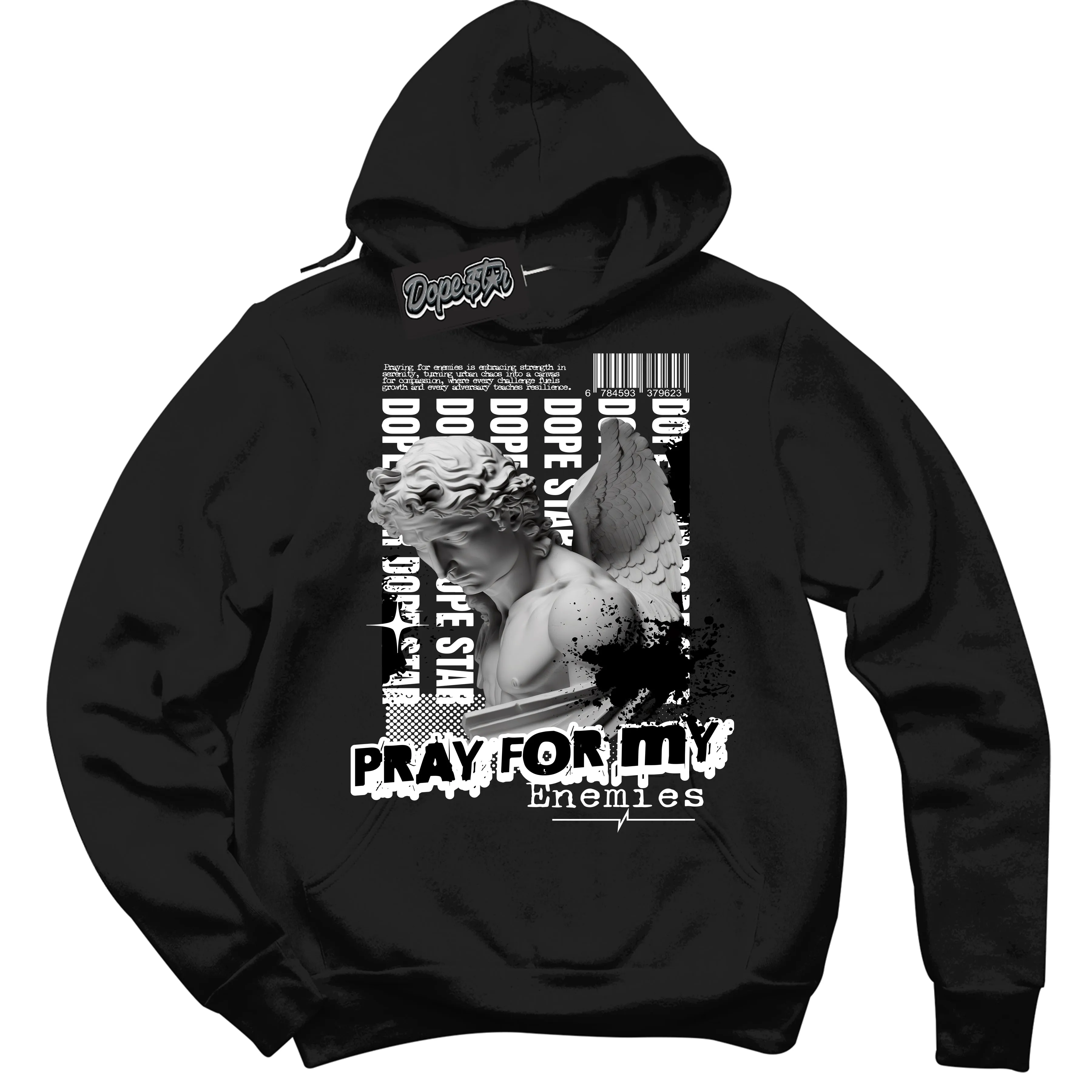 White Thunder 4s Sneaker Hoodie Pray Enemies Graphic