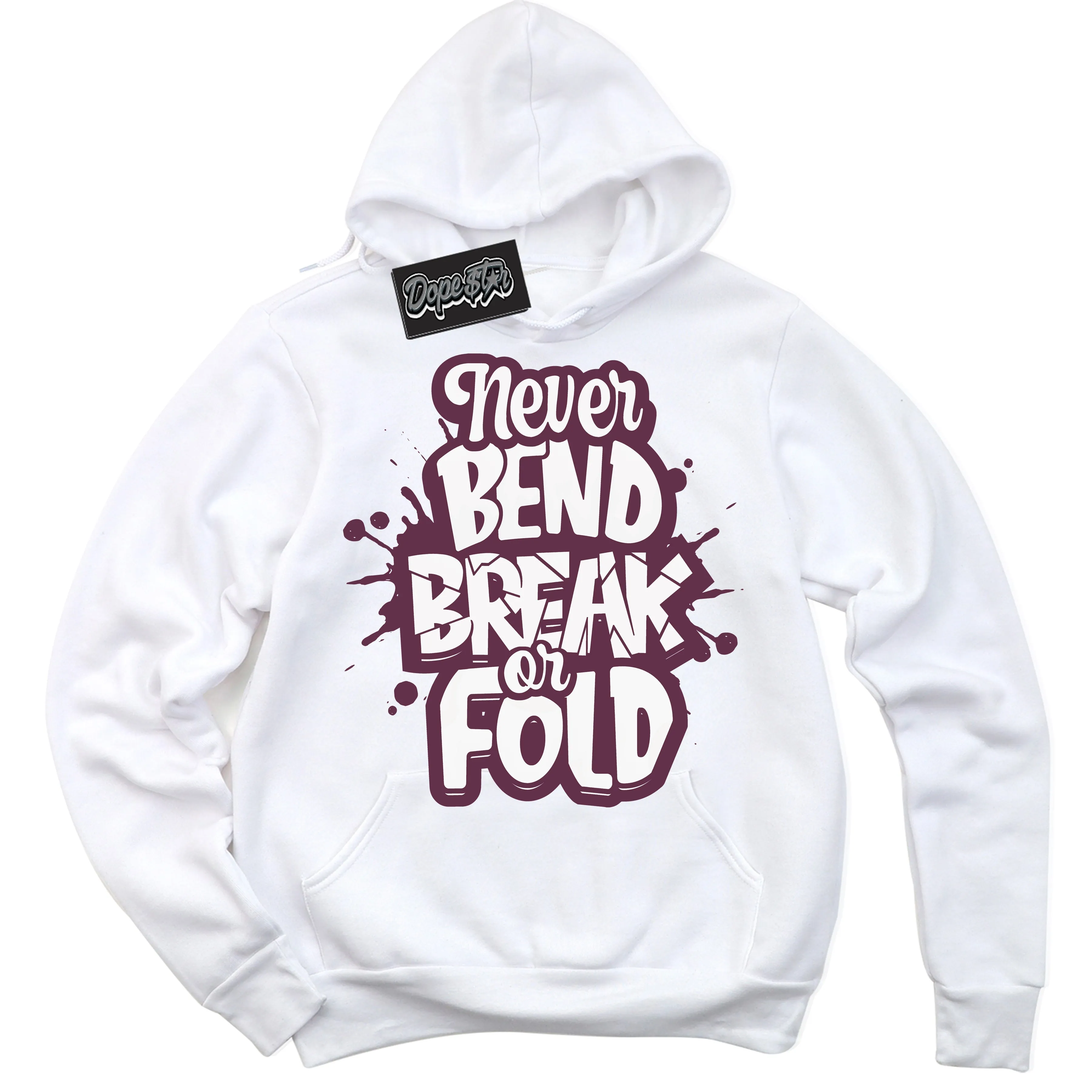 White Viotech Dunks Sneaker Hoodie Never Bend Break Or Fold Graphic