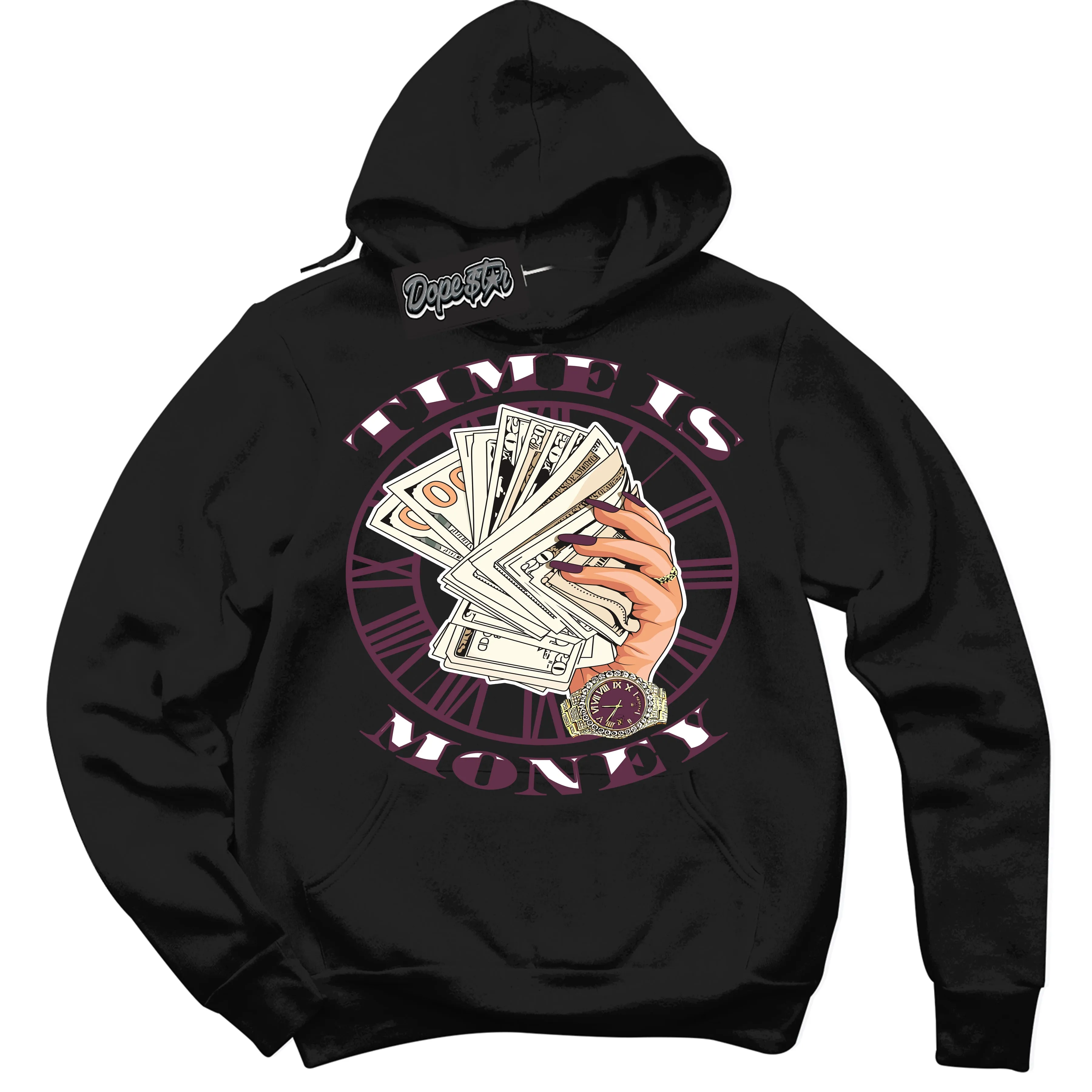 White Viotech Dunks Sneaker Hoodie Time Is Money Graphic