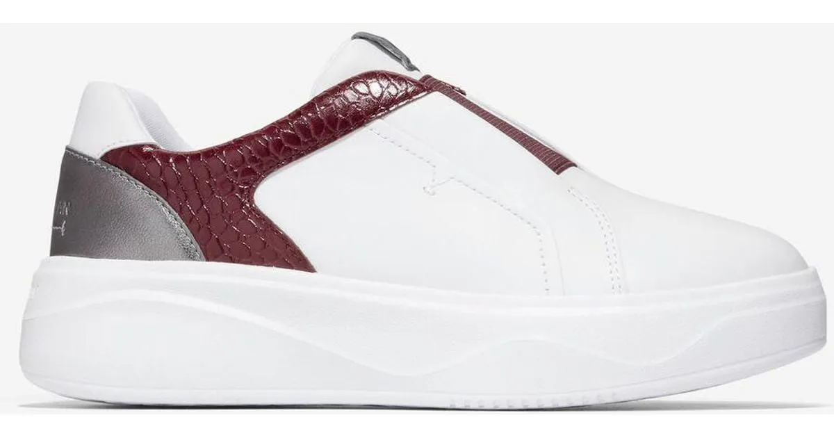 White/Bloodstone On Sneaker Running out fast Low Grandpro Top Shoes Cole Full product range Slip Haan Demi Optic