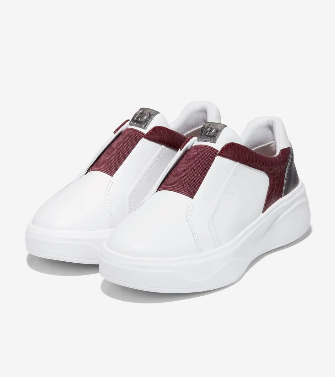White/Bloodstone On Sneaker Running out fast Low Grandpro Top Shoes Cole Full product range Slip Haan Demi Optic