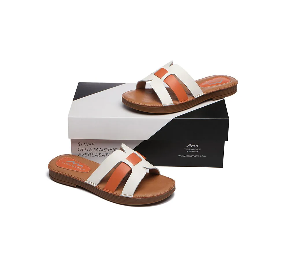 Women Flat Slides Open Toe Woven Ultra Soft Sandals