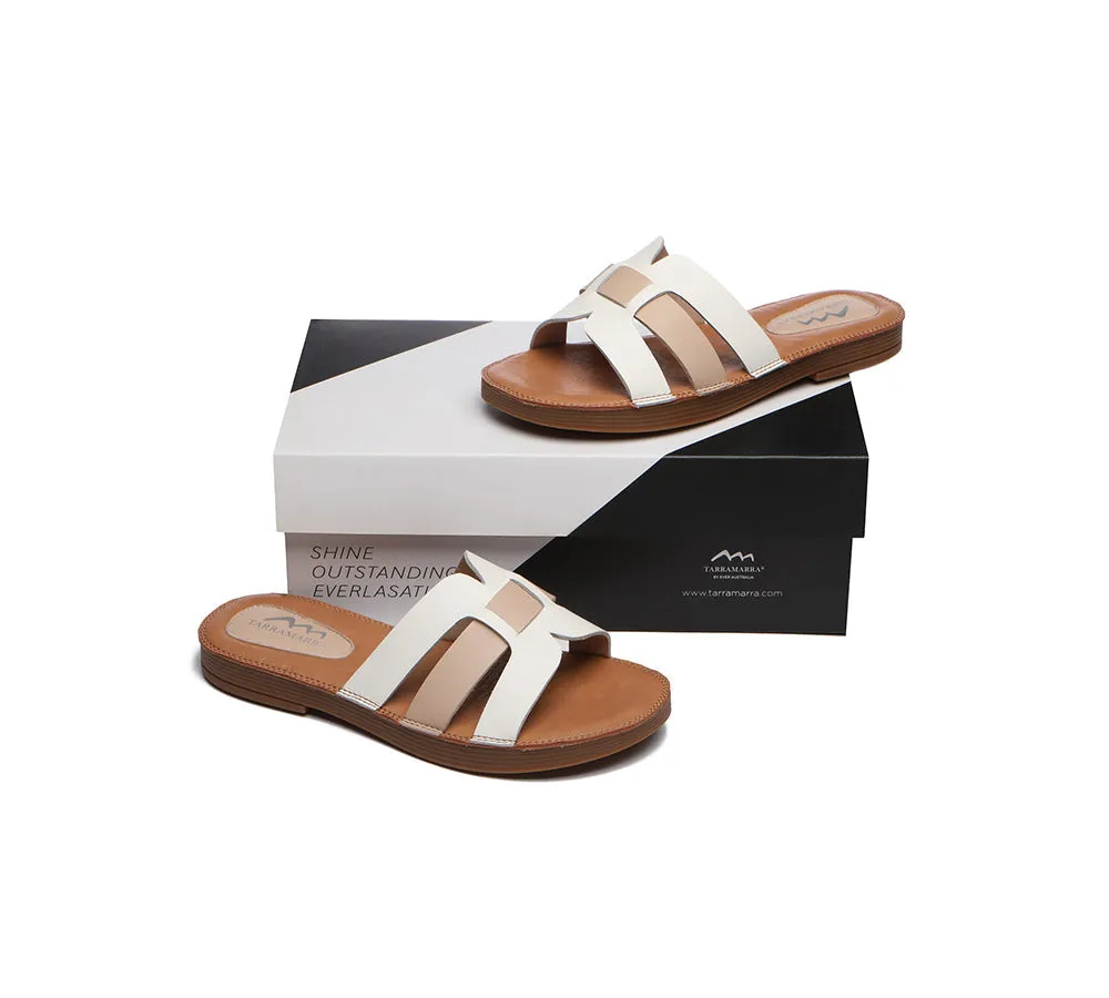Women Flat Slides Open Toe Woven Ultra Soft Sandals
