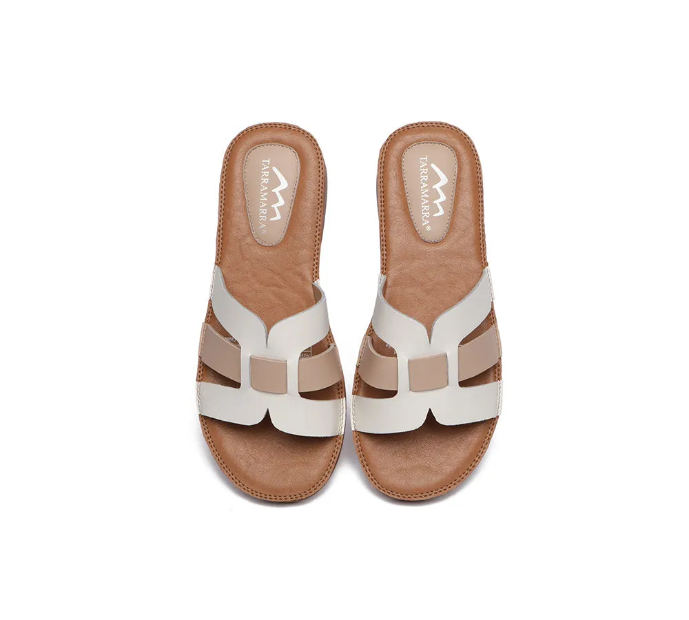 Women Flat Slides Open Toe Woven Ultra Soft Sandals