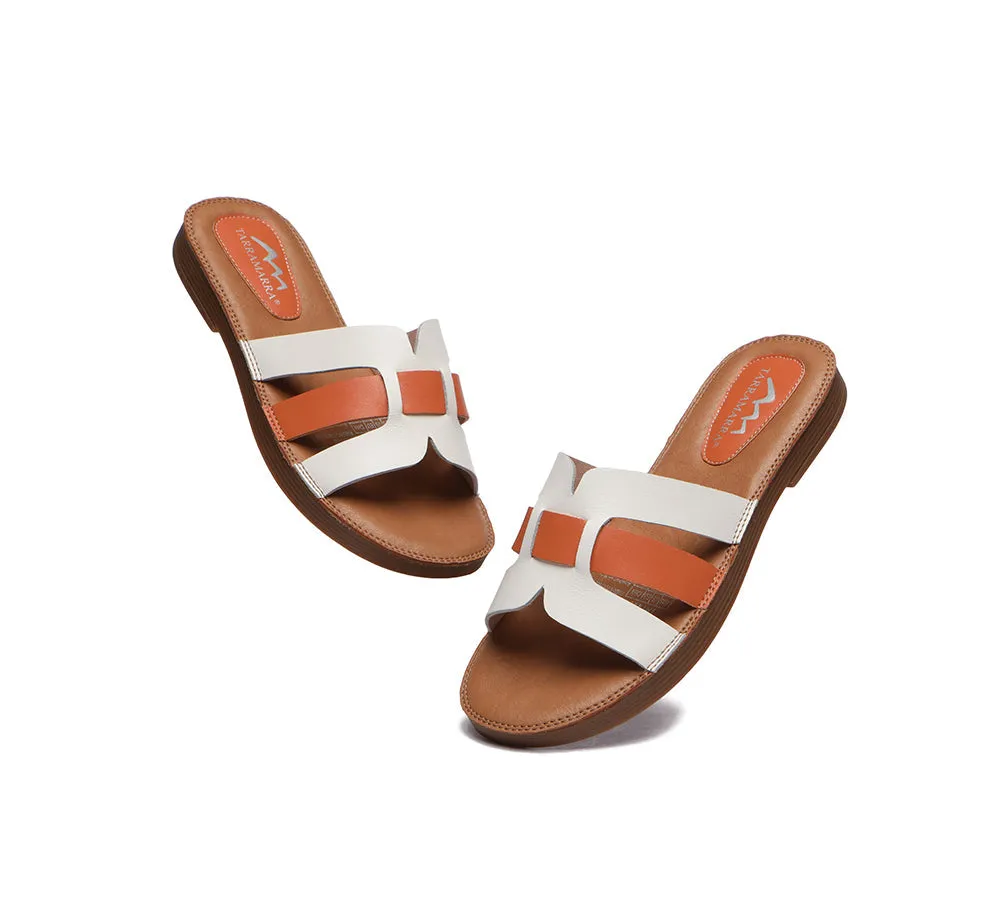 Women Flat Slides Open Toe Woven Ultra Soft Sandals