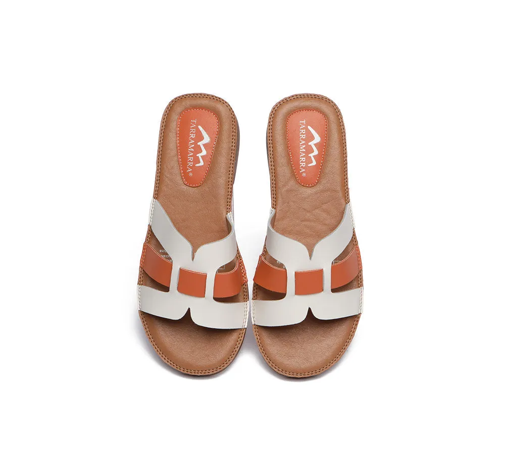 Women Flat Slides Open Toe Woven Ultra Soft Sandals
