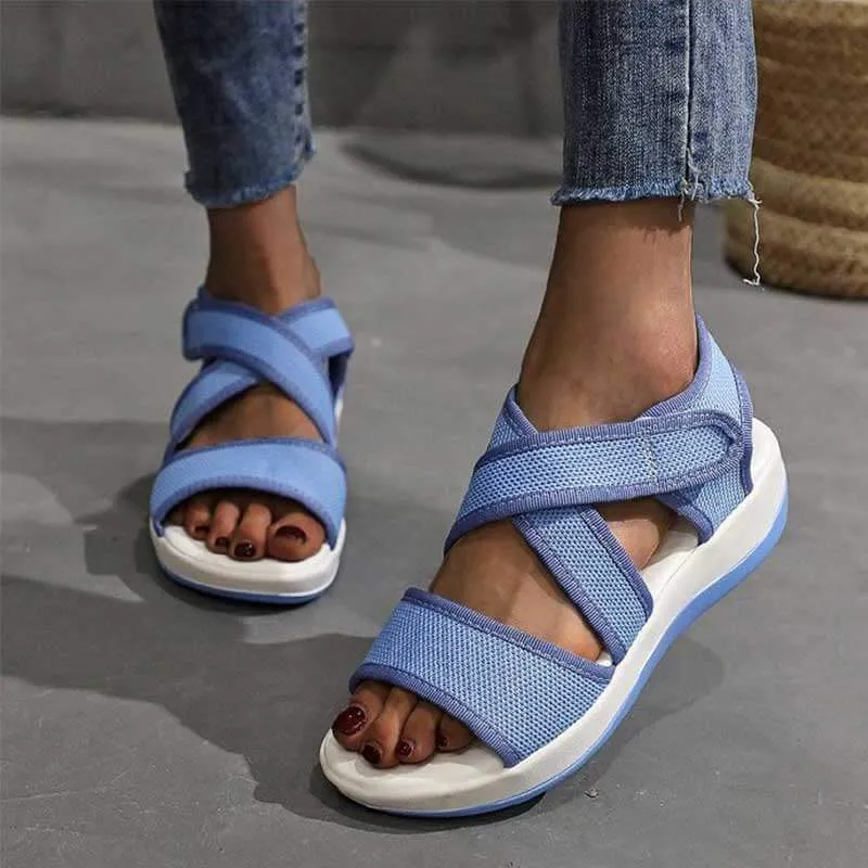 Women Sandals Breathable Flat Shoes Soft Mesh Summer Shoes