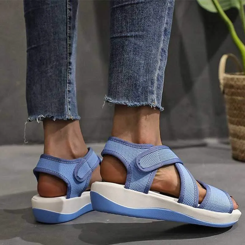 Women Sandals Breathable Flat Shoes Soft Mesh Summer Shoes