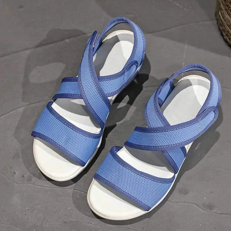 Women Sandals Breathable Flat Shoes Soft Mesh Summer Shoes