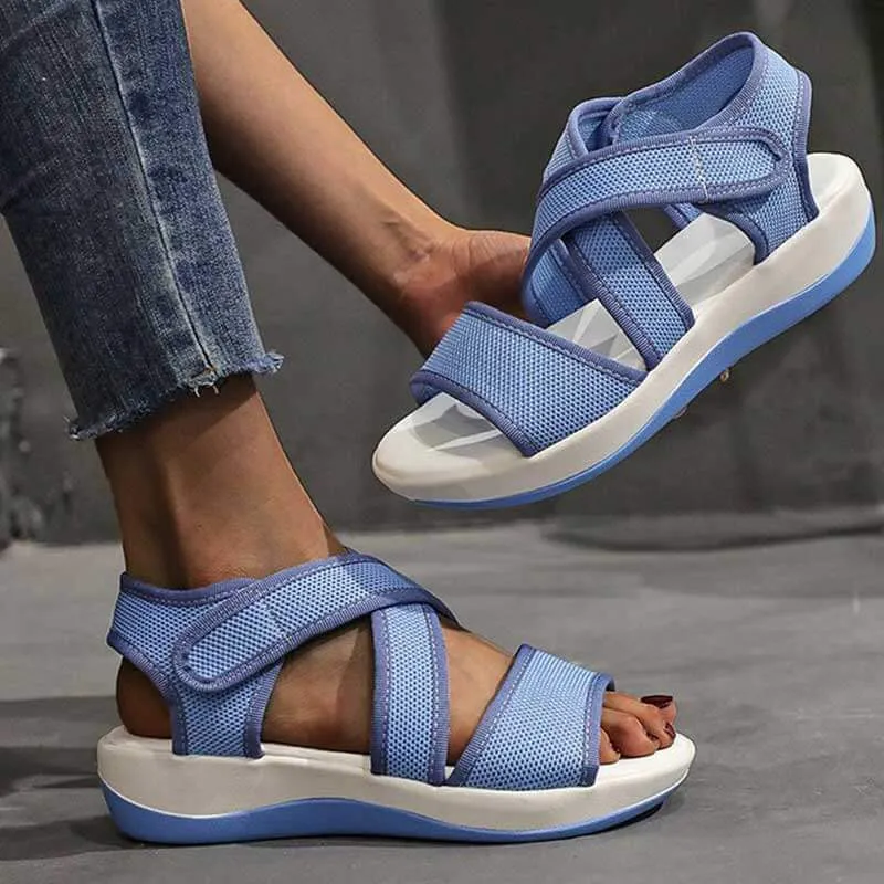 Women Sandals Breathable Flat Shoes Soft Mesh Summer Shoes