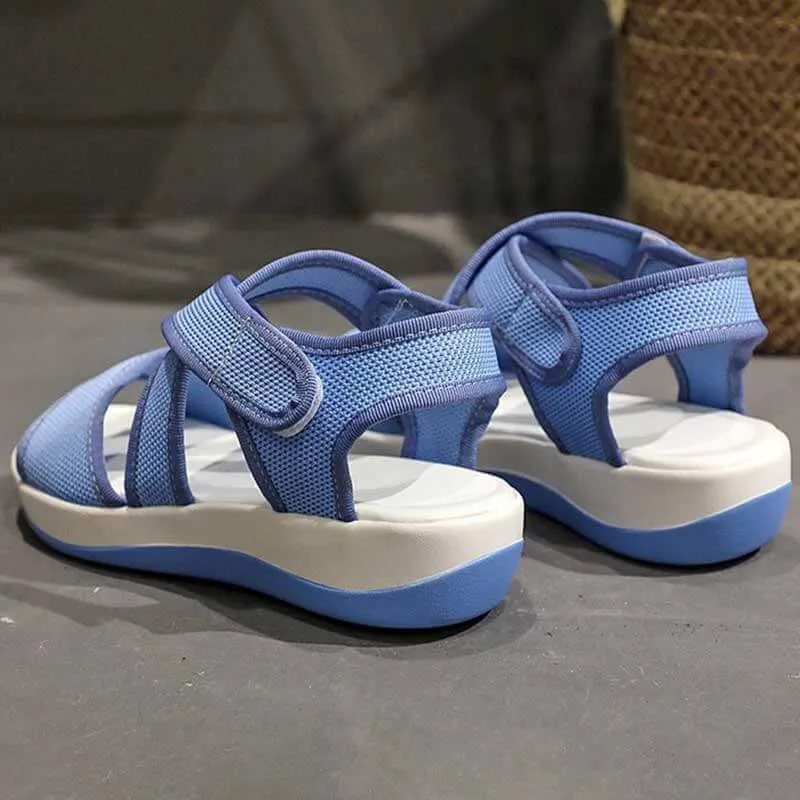 Women Sandals Breathable Flat Shoes Soft Mesh Summer Shoes