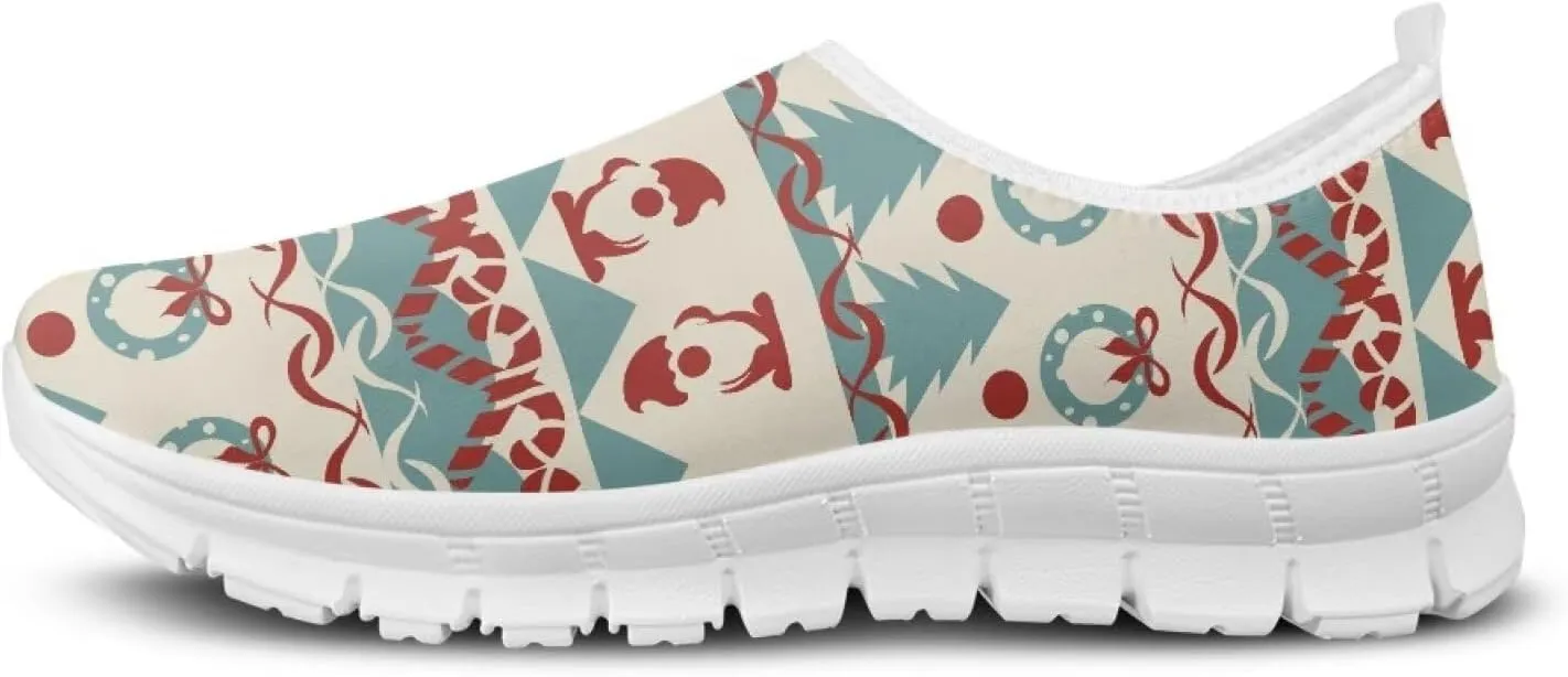 Women Sports Air Running Sneakers Lightweight Slide-in Casual Walking Shoes（White Sole）