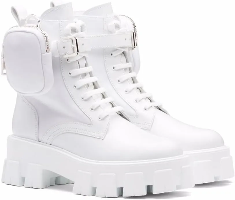 Women's Goth Combat Punk Boots Platform Chunky Lug Sole Short Boots Lace Up Round Toe Zipper Buckle Casual Flat Chelsea Booties