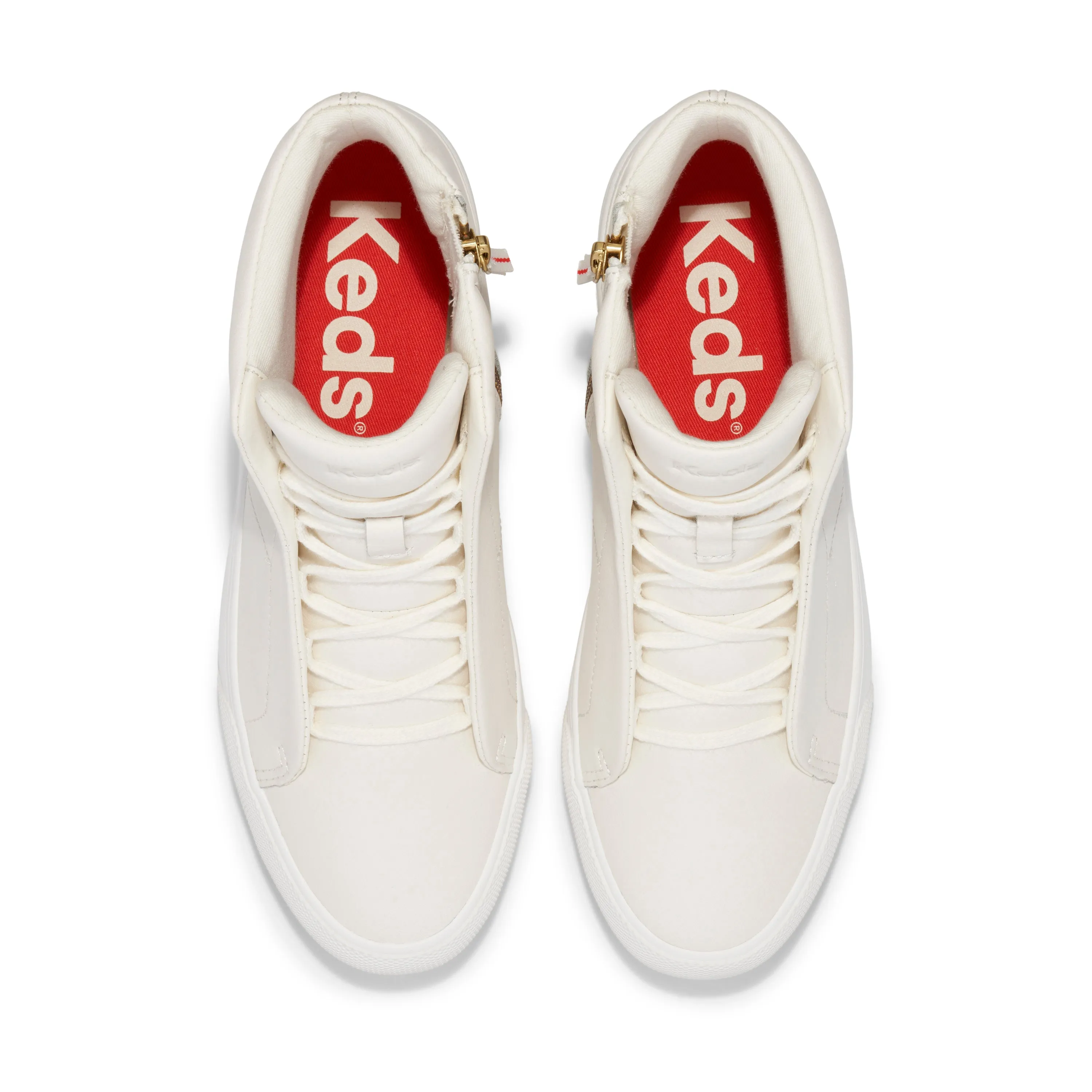 Women's Remi Mid Zip Leather Off White