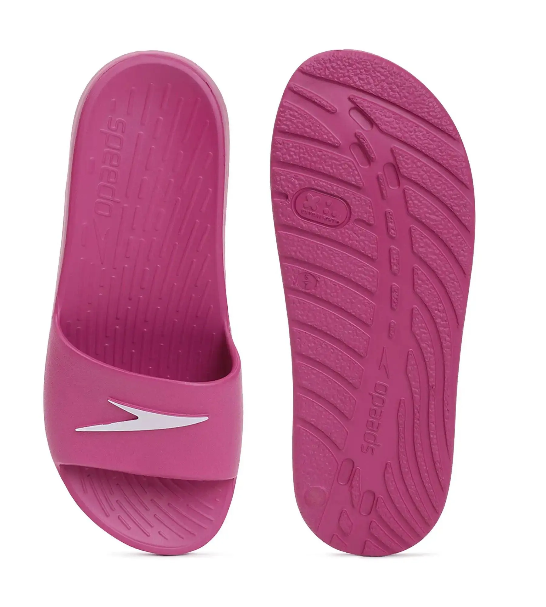 Women's Single Colour Slides - Berry & White