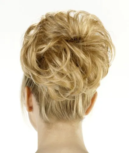 Womens Synthetic Hairpiece ''Swirly''-2: Darkest Brown
