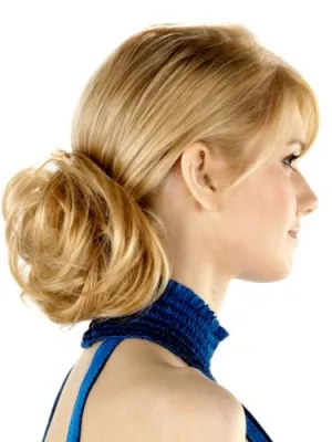 Womens Synthetic Hairpiece ''Swirly''-2: Darkest Brown