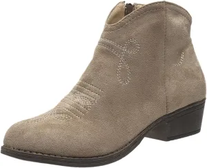 Womens Western Ankle Boots Womens Boots Ankle Western Suede Side Zipper Short Booties Casual Walking Shoes