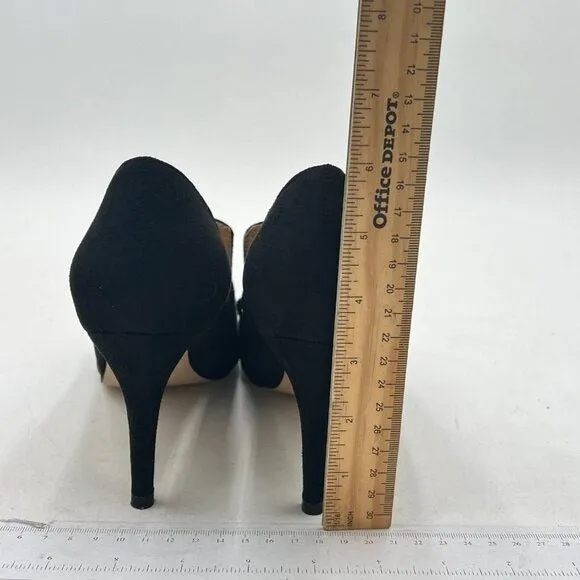 YDN Women's Mid Heels Slip on Loafer Stilettos Pumps Pointy Toe Slide Suede Prom