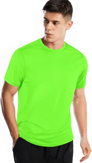 Zengjo Athletic Shirts for Men Short Sleeve Quick Dry Workout Running Gym Sport Exercise Tee Moisture Wicking