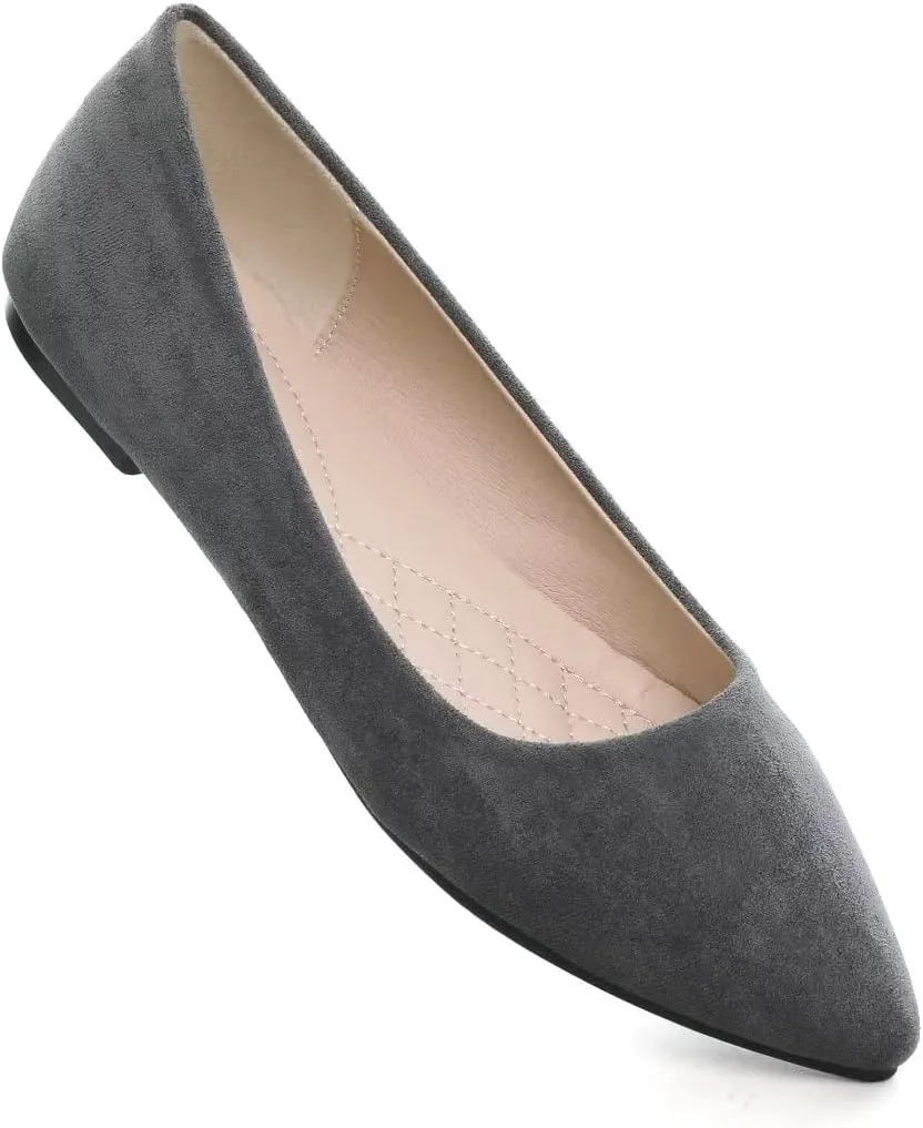 ZTWUTANG Women's Cute Round-Toe Flat Ballet Shoes Comfortable Dress Shoes for Walking