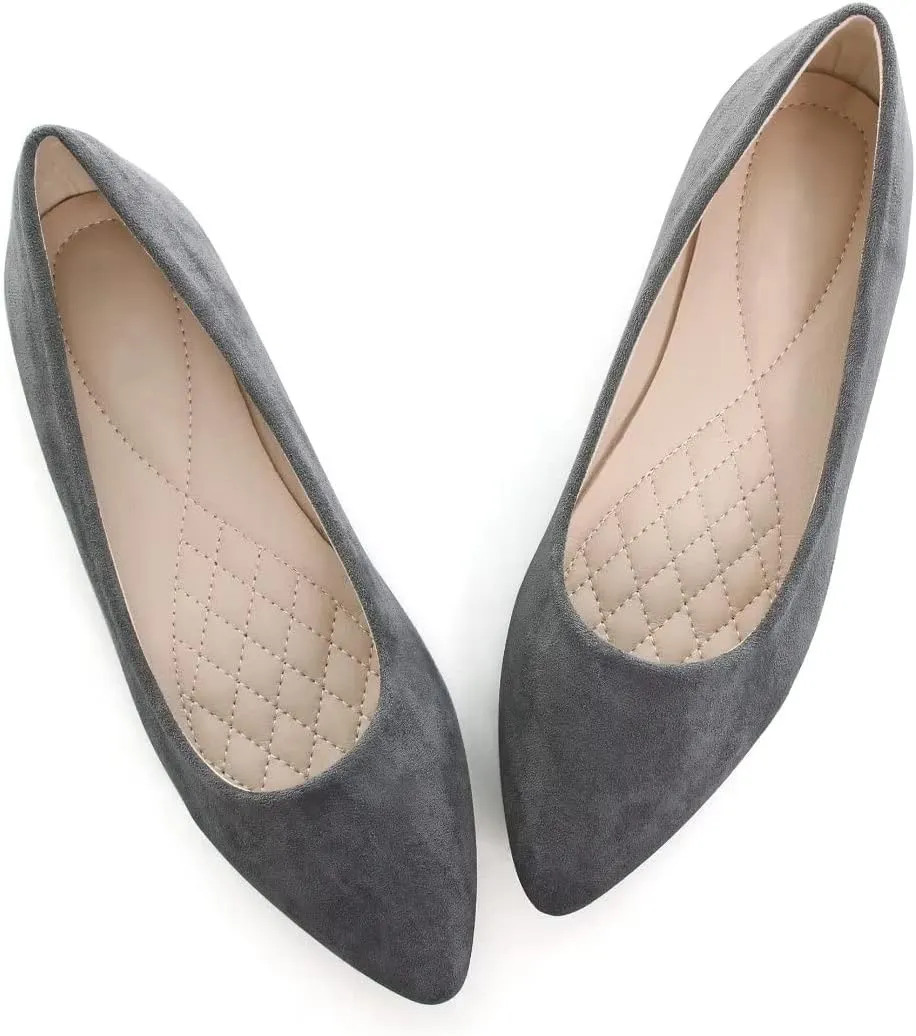 ZTWUTANG Women's Cute Round-Toe Flat Ballet Shoes Comfortable Dress Shoes for Walking