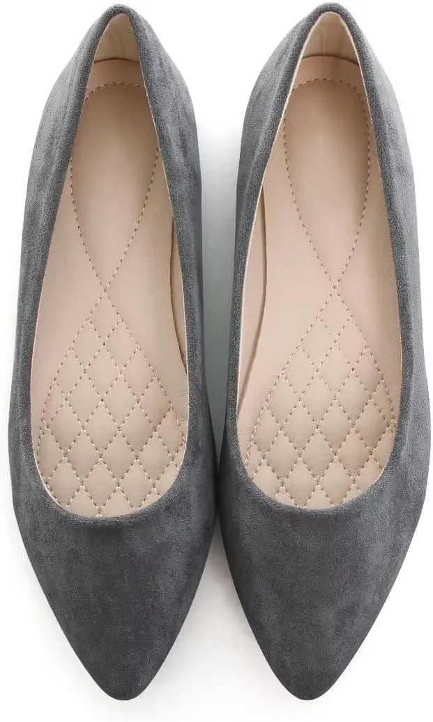 ZTWUTANG Women's Cute Round-Toe Flat Ballet Shoes Comfortable Dress Shoes for Walking