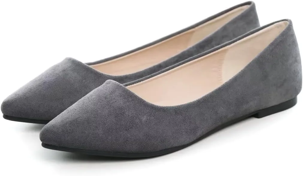 ZTWUTANG Women's Cute Round-Toe Flat Ballet Shoes Comfortable Dress Shoes for Walking